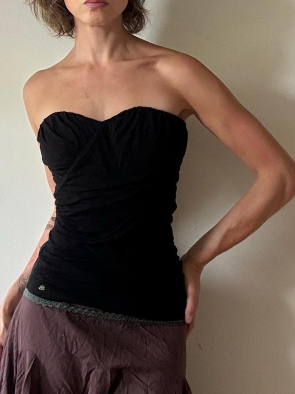 Y2K Strapless Corset Top — Guess